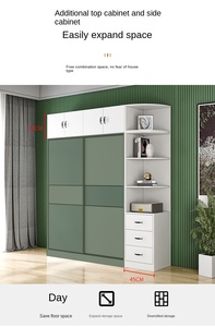 <span class=keywords><strong>Armoire</strong></span> moderne simple chambre familiale porte coulissante <span class=keywords><strong>largeur</strong></span> 200 <span class=keywords><strong>cm</strong></span> <span class=keywords><strong>armoire</strong></span> de rangement pour manteaux - Product Image 3