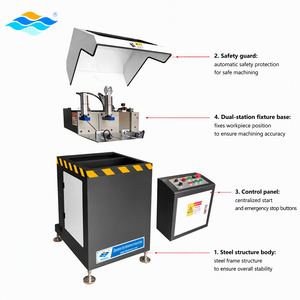 Máquina de Corte de Aluminio Automática Industrial <span class=keywords><strong>para</strong></span> Cortes a 45 y 90 Grados, Sierra de Corte Vertical de un Solo Cabezal, Hoja de 550 mm, <span class=keywords><strong>para</strong></span> Ventanas y Puertas - Product Image 2