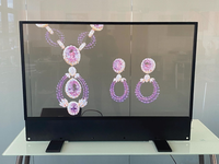 Écran OLED transparent de 55 pouces, contraste élevé, tactile, affichage OLED transparent, exposition muséale, bijoux, affichage transparent