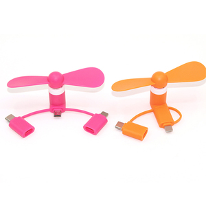 Ventilador <span class=keywords><strong>de</strong></span> teléfono móvil portátil con logotipo personalizado MINI ventilador USB 3 en 1 personalizado para <span class=keywords><strong>iPhone</strong></span> y Android tipo C para regalos <span class=keywords><strong>de</strong></span> promoción - Product Image 2
