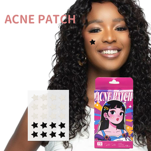Patchs Hydrocolloïdes Anti-Acné Étoiles Noires et Blanches Certifiés CE – <span class=keywords><strong>Traitement</strong></span> de l'Acné – OEM/Marque Privée Disponibles pour les Marques Mondiales - Product Image 1