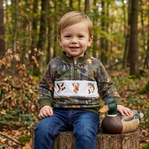 Sweat-shirt à fermeture éclair à manches longues pour bébé garçon, camouflage de <span class=keywords><strong>chasse</strong></span>, mélange de coton, <span class=keywords><strong>veste</strong></span> pour enfants automne-hiver - Product Image 2