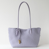 Bolso Tote Trenzado a Mano de Estilo Francés, Directo de Fábrica, para Uso Diario en la Oficina, de Gran Capacidad, para Mujer