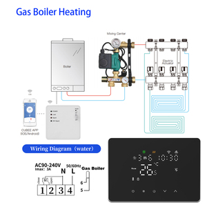 <span class=keywords><strong>Thermostat</strong></span> sans fil RF HY101 WIFI Tuya/Contrôle vocal Maison intelligente Chaudière à <span class=keywords><strong>gaz</strong></span> Thermostats de chauffage pour utilisation hôtelière - Product Image 6