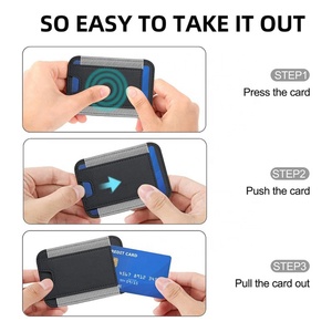 Leather Phone Wallet Magnetic Card Wallet Organizer Secure Design with Card Slot for <b>iPhone</b> Series - Product Image 3