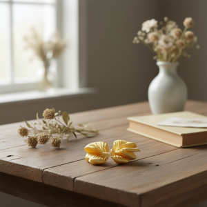 Petali di Tessuto Ilan 4.0Cm Fiori Secchi Dorati - Product Image 3