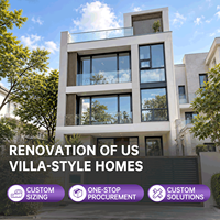 EEOKO États-Unis Projet de rénovation de villa moderne Portes coulissantes en aluminium Fenêtres à battants Vitres fixes et fenêtres suspendues Sur mesure