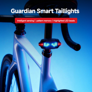 Luz Trasera Inteligente para <span class=keywords><strong>Bicicleta</strong></span> con Pantalla LED de 32x16, Control por Aplicación, Sensor de Frenado Automático, Resistente al Agua IPX4, Recargable por USB-C - Product Image 1