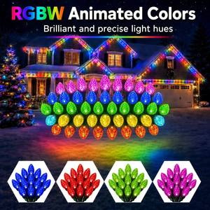 Wholesale Custom Home Outdoor Decor 24V C9 Led Bulb Christmas Tree String <b>Lights</b> Ip65 Christmas Decorative <b>Lights</b> Displays - Product Image 5
