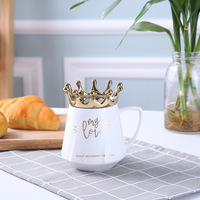 Nordic Creative Crown Cup Mobile Holder Tasse en céramique légère de luxe pour café lait thé pour cadeaux