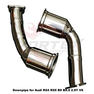 Sistema de bajada de escape de alto flujo Vortex SS304 de alto rendimiento para Audi RS4 RS5 B9 B9.5 2.9T V6 Twin Turbo, kits de ajuste de ajuste directo - Product Image 4