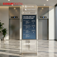 Papan Reklame Digital LCD Touchscreen Model Lantai dengan SDK untuk Toko Ritel dan Iklan di Lift