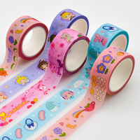 Ruban adhésif washi brillant personnalisé, papeterie coréenne mignonne pour scrapbooking