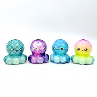 Bola Fidget Penghilang Stres untuk Dewasa, Bola Sensorik Penghilang Stres Bentuk Gurita Lucu, Bola Remas Squishy Grosir, Mainan Bola Remas
