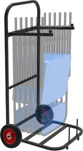 L자형 철제 중량급 접이식 의자 보관 트롤리 카트, 4륜, 1000파운드 하중 용량, 정원용 OEM 맞춤 제작 - Product Image 4