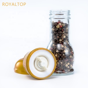 Molino de sal y pimienta de cerámica ruso más vendido, función Manual, botella de vidrio, coctelera de especias con tapa de molinillo de bolas de colores - Product Image 4