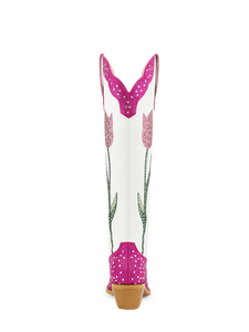 רטוב 2025 oem נשי הבוקרת מגפיים עדינים חושני צבעוני rhinestone מערב הברך-מגפיים גבוהים מט לבן - Product Image 4