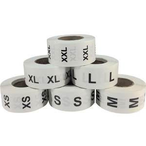Etiquetas de Talla para <span class=keywords><strong>Ropa</strong></span> - 1.25\" X 5\" - 200 Etiquetas por Rollo - ¡1200 Etiquetas en Total! Tinta Transparente con Blanco y Negro de Kenco - Product Image 3