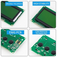 Module d'affichage LCD COB STN 128x64 HUIJING, type COG, 5V, fond jaune, texte noir, port parallèle, en stock, directement de l'usine