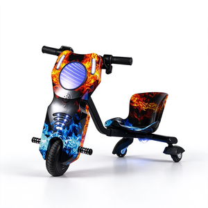 Triciclo Eléctrico de Alta Capacidad de Carga (75 kg) con Decoración de Luces Coloridas y Diseño Plegable y Portátil - Product Image 6