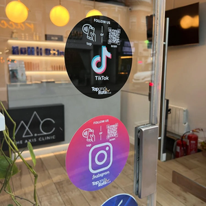 Tùy chỉnh 13.56MHz không thấm nước NFC dán cửa sổ hiển thị cho danh thiếp cho Instagram tiktok Facebook Google đánh giá thẻ - Product Image 6