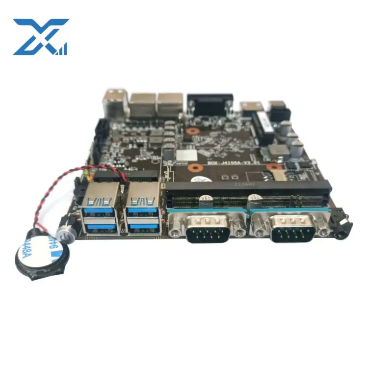 Coffee Lake Dual Lan 2 Ddr4 4 Port Sata Pcie Motherboard Itx Mini Industri Tertanam untuk Mesin Pos Server Nas