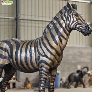 Ukuran hidup patung hewan satwa liar <span class=keywords><strong>Savannah</strong></span> patung Zebra perunggu - Product Image 6