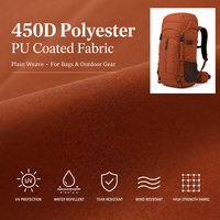 Tissu polyester uni enduit PU 450Dx10S imperméable et résistant à l'abrasion pour sacs, valises, tentes, chaussures et poussettes