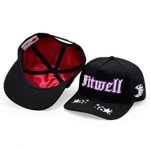 Gorra de Béisbol de Alta Calidad de 5 Paneles con Logotipo Personalizado Bordado y Forro Interior de Satén de Seda - Product Image 3
