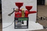 Mini-décortiqueuse de riz automatique combinée, petite décortiqueuse de riz pour fermes avec moteur à noyau de fil de cuivre intégral