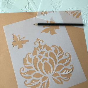 <span class=keywords><strong>Stencil</strong></span> in PVC Riutilizzabili per Decorazione Casa, Modelli Artistici Fai-da-Te per Pittura - Product Image 4