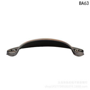 Red Gula Silk Semi Circular Iron Handle Ba63 For Drawer Cabinet Furniture 81mm Length 65mm Hole Distance - Product Image 4