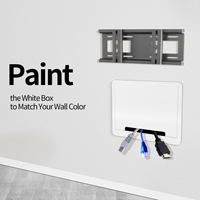 Boîtier multimédia mural blanc 9 pouces pour TV, système de gestion des câbles intégré pour appareils de cinéma maison
