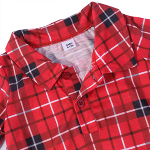 Pyjamas de noël à carreaux rouges pour femmes et enfants, vêtements de nuit à manches longues, vente en gros, 2022 - Product Image 5