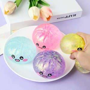 Offre Spéciale : Jouet Anti-Stress Squishy Pâton Souriant à Paillettes, à Remontée Lente, pour Tous les Âges, Moments de Détente - Product Image 6