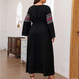 Dieses hochwertige und elegante Retro-Kleid im ethnischen Stil ist stilvoll und lässt Sie mit einem Patchwork-Stil jünger und schlanker aussehen - Product Image 3