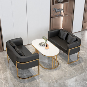 Tela de fibra de vidrio de ocio clásico o patas de acero inoxidable PU Chaise Lounge de lujo en la sala de estar - Product Image 5