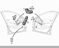 Nouveau commutateur de commande de lève-vitre électrique avant gauche noir de haute qualité 100 % testé Mercedes-Benz W205 W253 OEM 20590568119051 1