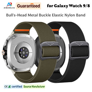Correa de tela trenzada, banda deportiva ajustable de nailon elástico para <span class=keywords><strong>Samsung</strong></span> Galaxy Watch 9 8, accesorios de correa de 40mm y 44mm - Product Image 1