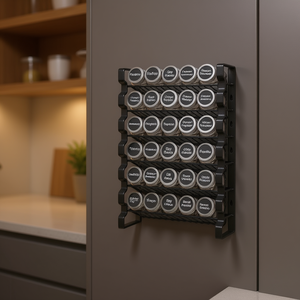 Étagère à épices murale à 6 niveaux, 72 bocaux en verre, solution de rangement pour les assaisonnements dans les armoires de cuisine - Product Image 2