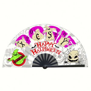 2025 New Arrival Customized <b>Large</b> Bamboo Hand <b>Fans</b> Painted with Halloween Decoration and Printed Design - Product Image 5