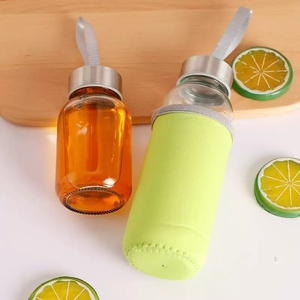 Classy 300ml 420ml 500ml 750ml 1000ml Botella de agua de vidrio Tapa plateada para mujeres Serigrafía personalizable Sellado de corcho Favorecido - Product Image 5