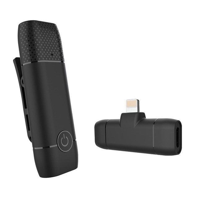 Wireless Mini Portable Lavalier Condenser Microphone Clip-on Tie-clip Mic Audio Video Recording Microphone for Mobilephone