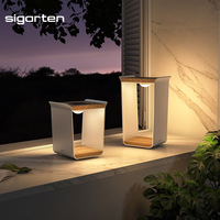 Lanterne solaire blanche Sigarten - Cadeau promotionnel d'entreprise pour les fêtes et les anniversaires, résistante aux intempéries IP65