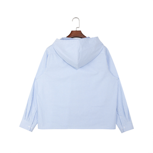 Su misura in cotone 100% <span class=keywords><strong>a</strong></span> <span class=keywords><strong>righe</strong></span> Oxford camicie causali con cappuccio per gli uomini all'ingrosso Boxy allentate da <span class=keywords><strong>uomo</strong></span> con bottone <span class=keywords><strong>a</strong></span> manica lunga camicie da <span class=keywords><strong>uomo</strong></span> - Product Image 2