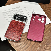 Coque de téléphone de luxe pour femme avec strass brillants et grand miroir, protection intégrale de l'objectif de la caméra pour iPhone 18 17 16 Pro Max 15 Pro