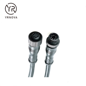M12ขั้วต่อกันน้ำตัวผู้และตัวเมีย2ขาสาย<span class=keywords><strong>2464</strong></span> 18AWG 0.15เมตรพร้อมปลอกหุ้มไนลอน ABS รายชื่อทองแดงในปัจจุบัน10A - Product Image 4