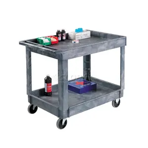 Plastic Keuken Draagbare Wielen Servicekar 2 3 Lagen Bewegende Trolley Opslag Planken Rollend Gereedschap Trolley Serveerwagen