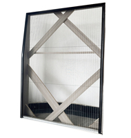 Porte coulissante incurvée pour camping-car, cadre en aluminium, moustiquaire rétractable en fibre de verre