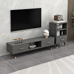Mueble de <span class=keywords><strong>TV</strong></span> de lujo Simple <span class=keywords><strong>y</strong></span> moderno, pequeño <span class=keywords><strong>y</strong></span> estrecho para dormitorio principal, combinación de mesa de centro, <span class=keywords><strong>muebles</strong></span>, armario de suelo accesible para - Product Image 2